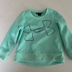 Girls Under Armour Kids Aqua Blue Sweatshirt. Size 3T